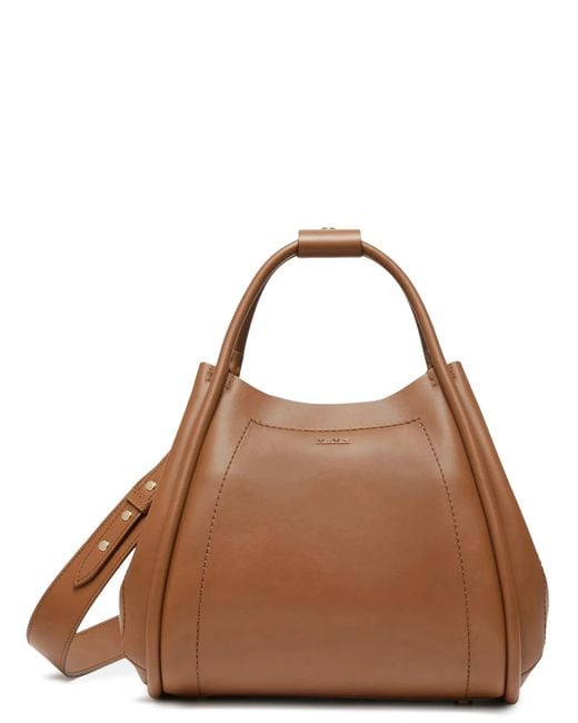 Max Mara Brown Logo Shoulder Bag