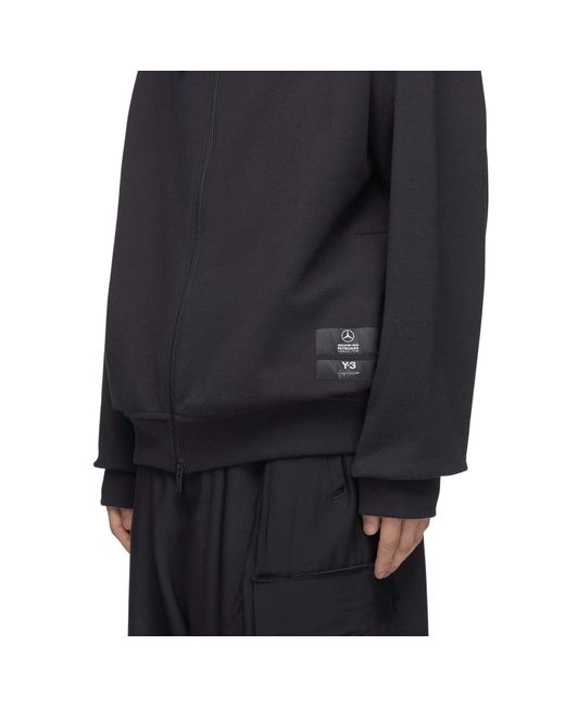 Y-3 Blue Minimal Zip-Up Hoodie for men