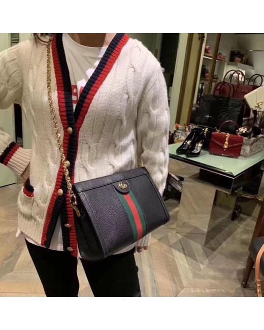 Gucci Gray Ophidia Gg Medium Shoulder Bag