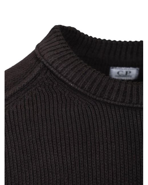 C P Company Black Lens Pocket Knitted Sweater for men