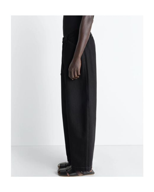Lemaire Black Maxi Workwear Pants for men
