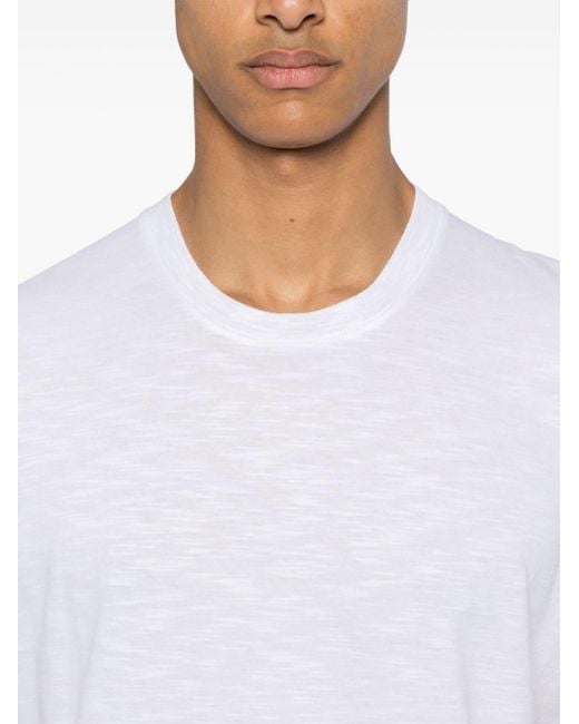 Neil Barrett White Slub-Texture Cotton T-Shirt for men