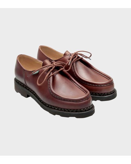 Paraboot Brown Lace-Up Loafers