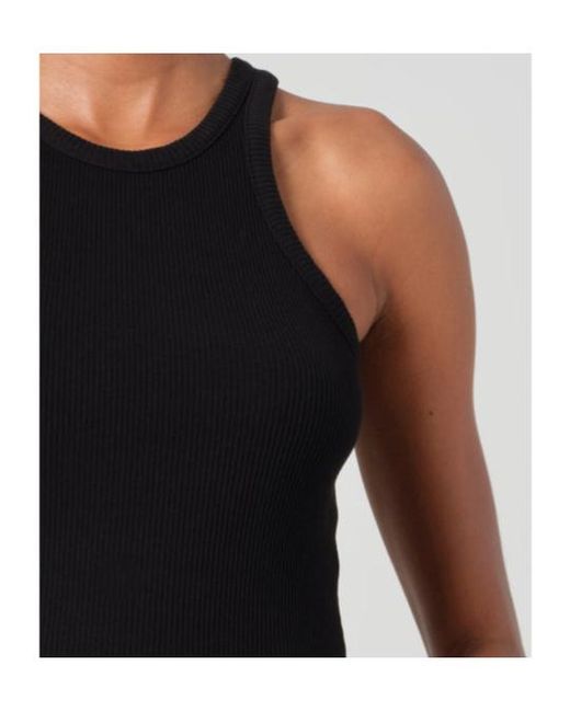 Agolde Black Rayne Crewneck Tank Top