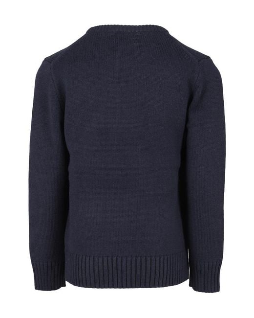 Polo Ralph Lauren Blue Logo Round-Neck Sweater