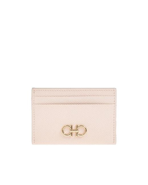 Ferragamo Pink Leather Cardholder