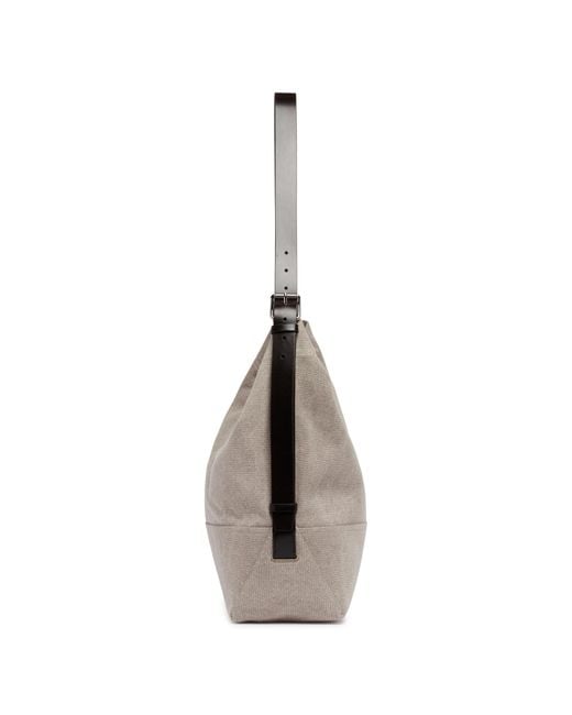 Lemaire Gray Belted Shoulder Bag With Top Handle for men