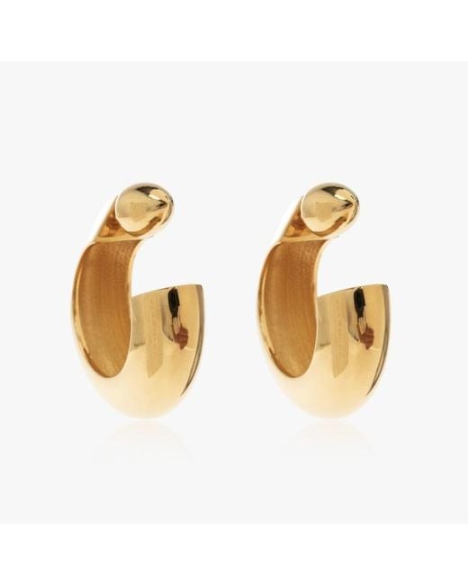 Alaïa Metallic Alaïa Edge Hoops Earrings