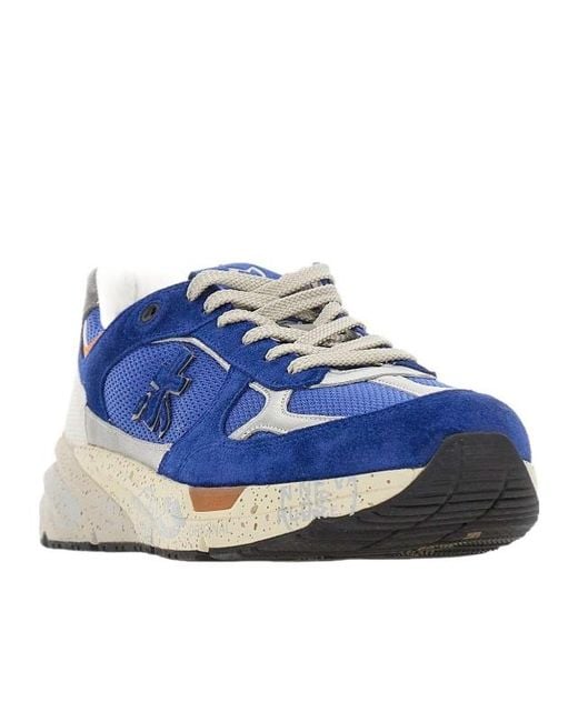 Premiata Blue Lace-Up Sneakers for men