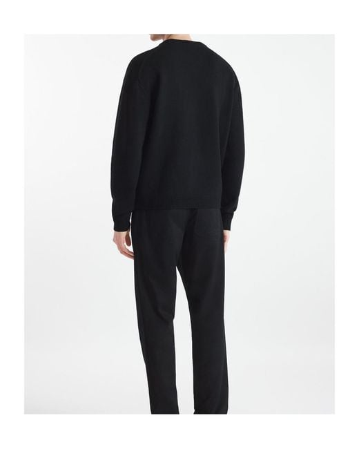 Maison Kitsuné Black Maison Kitsuné Fox Head Intarsia-Knit Jumper for men