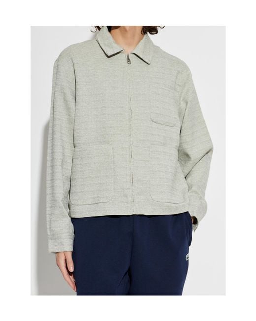 Lacoste Gray Zip-Up Jacket for men
