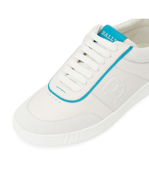 Bally White Lace-Up Sneakers for men