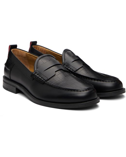 Boss Black Round-Toe Loafers for men