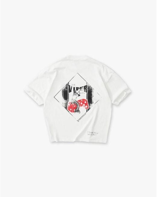 Represent White Viper Room Dice Oversized T-Shirt for men