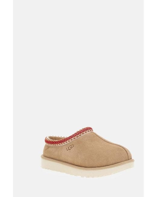 Ugg Brown Tasman Ii Logo Debossed Slippers