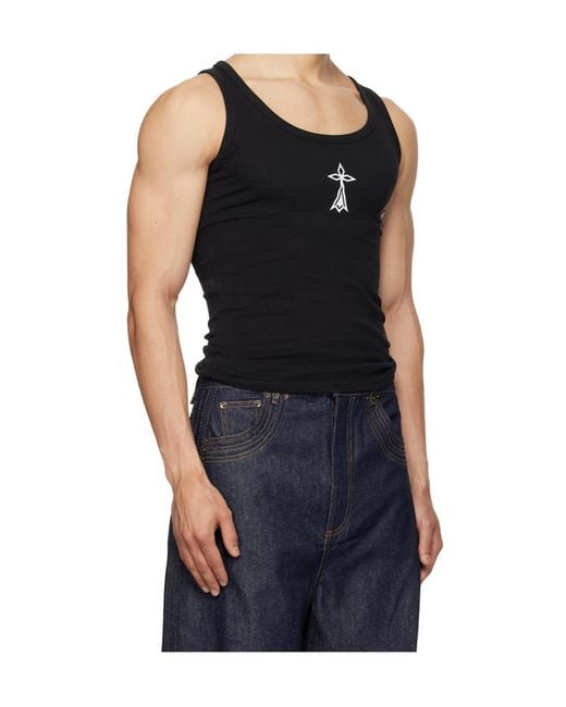 Egonlab Black Breizh Crew Neck Vest for men