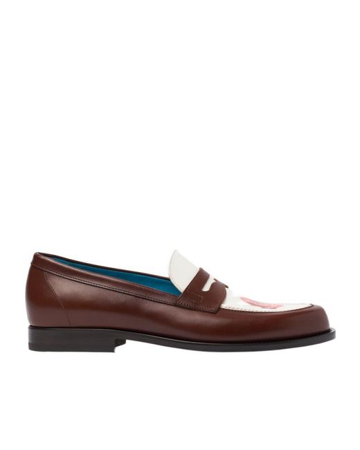 Scarosso Brown Eyes Roses Loafers for men