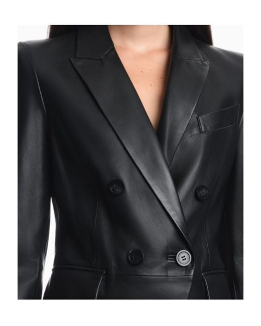 Emporio Armani Blue Slim-Fit Double-Breasted Blazer