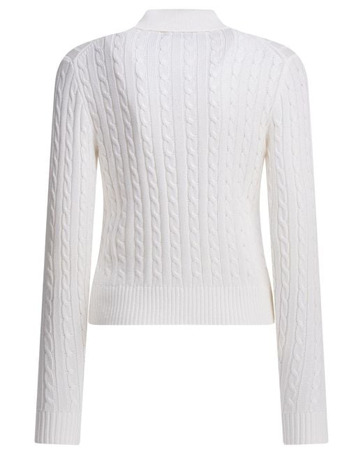 Polo Ralph Lauren White Pony Embroidered Cardigan