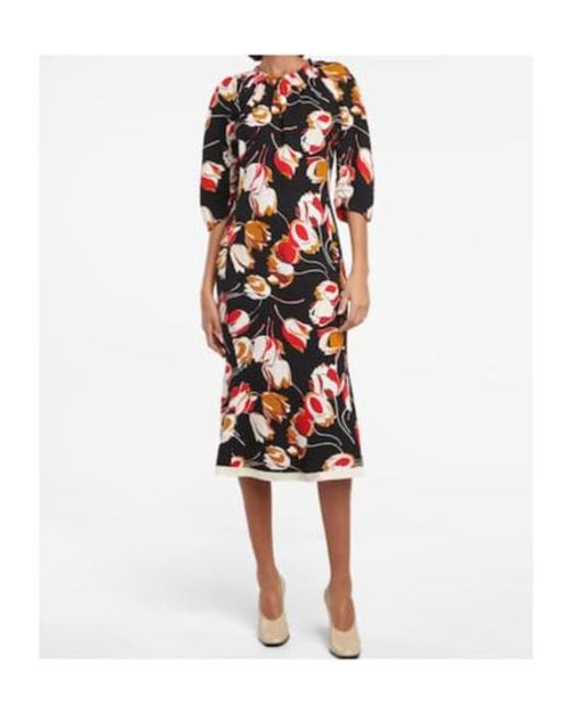 Marni Red Floral-Printed Dress