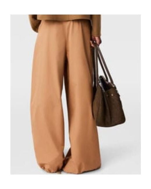 Stella McCartney Natural Wide-Leg Cargo Trousers