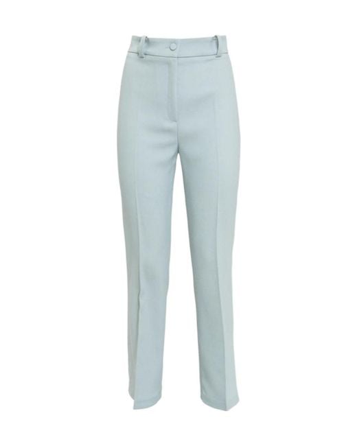 HEBE STUDIO Blue High-Waist Trousers