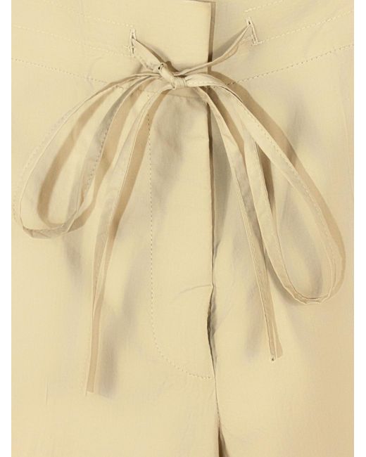P.A.R.O.S.H. Natural P.A.R.O..H. Drawstring Wide-Leg Pants