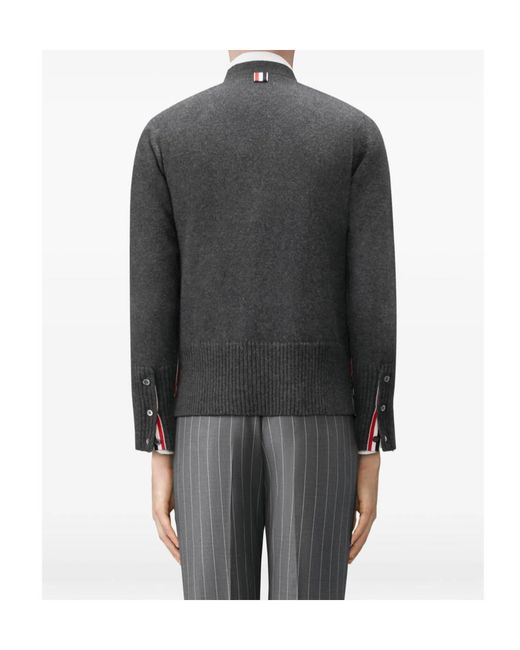 Thom Browne Gray Button-Up Cardigan for men