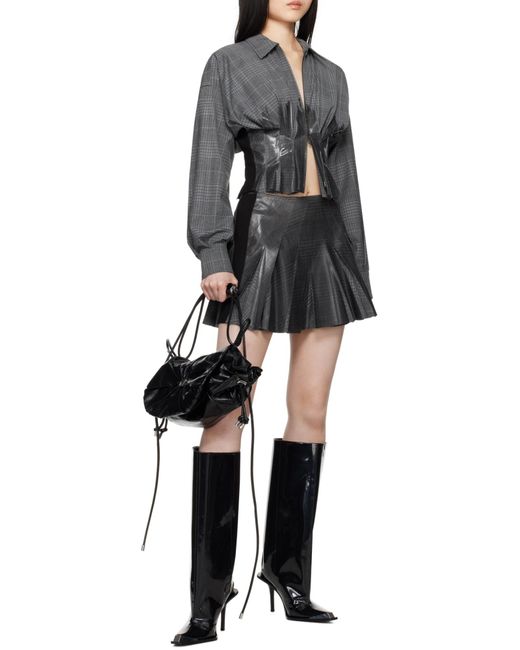 DIESEL Black Scrunch-D Shoulder Bag