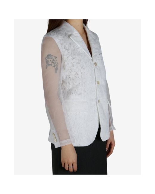 Comme des Garçons Gray Single-Breasted Blazer
