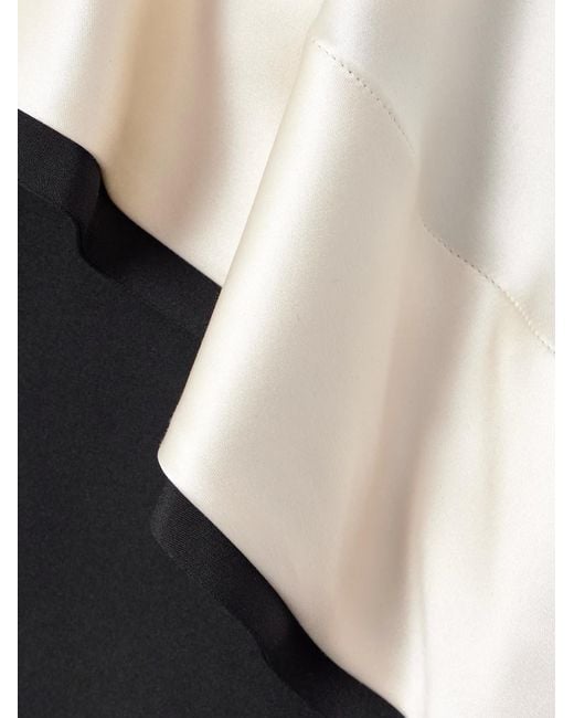 Altuzarra Black Topolino Layered Silk-Satin Midi Dress