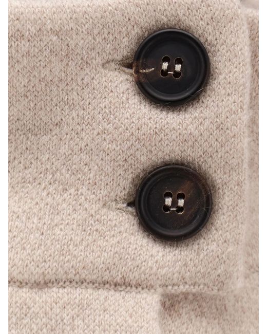 Brunello Cucinelli Natural Monili-Detailed High-Neck Jacket