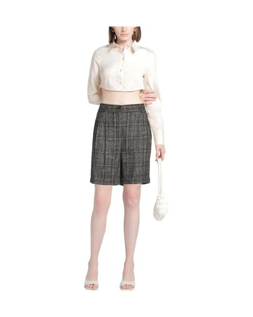 Dolce & Gabbana Gray Plaid Shorts