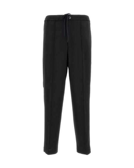 Barena Black Regular-Fit Jogger Pants for men
