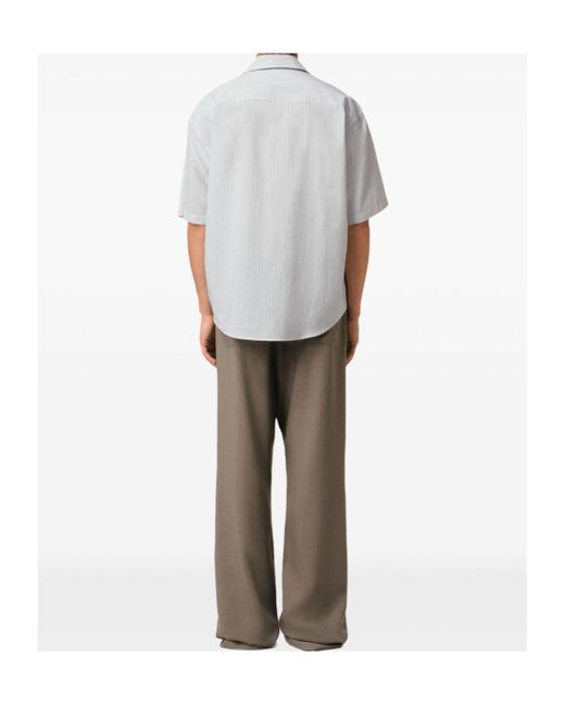 AMI White Ami Camp Collar Short Sleeves Shirt for men