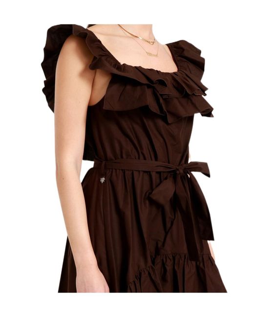 Aniye By Brown Ruffled Dress