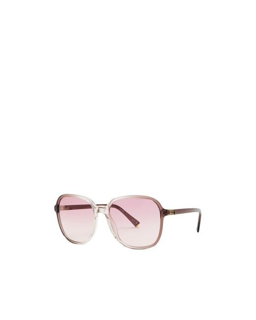 Miu Miu Pink Oversized Square-Frame Sunglasses