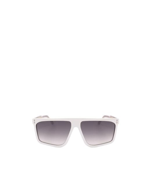 Isabel Marant White Square Frame Sunglasses