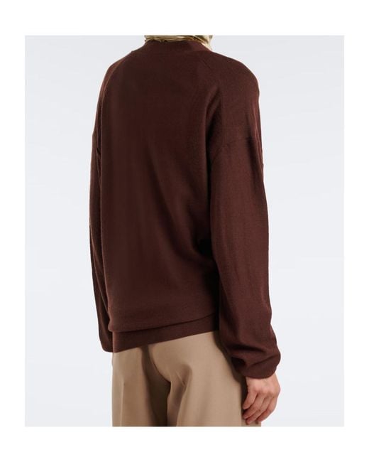 Lemaire Brown Wool-Blend Cardigan