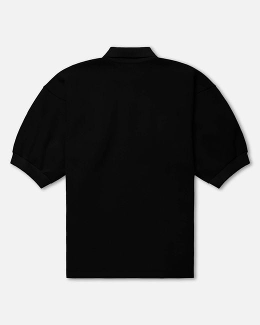 Willy Chavarria Black Football Polo Shirt for men