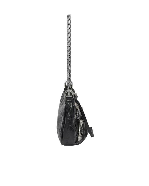 Balenciaga Black Le Cagole Zipped Mini Shoulder Bag