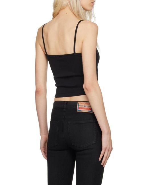 DIESEL Black T-Hop-D Logo Embroidered Cami Top