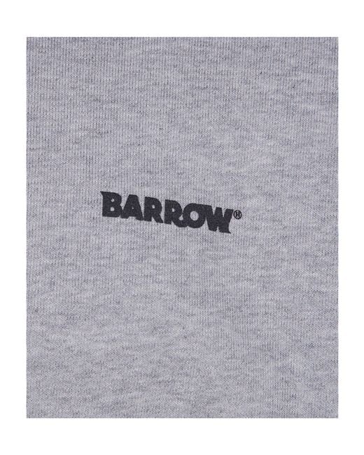 Barrow Gray Logo-Print Sweatshirt for men