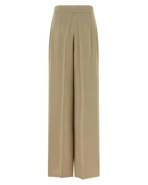 Max Mara Natural Palan Crease Detailed Trousers