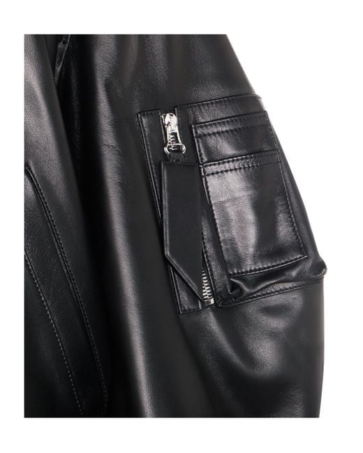 The Attico Black The Zipped Jacket