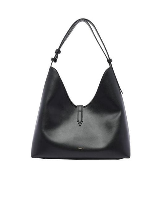 Furla Black Goccia Medium Hobo Bag