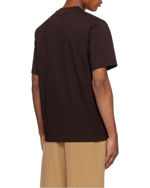 Burberry Black Graphic Printed Crewneck T-Shirt for men