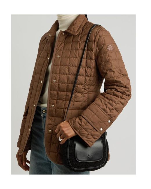 Moncler Brown Epinal Quilted Shell Jacket