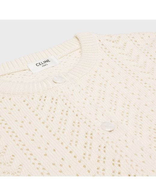 Céline White Cardigan