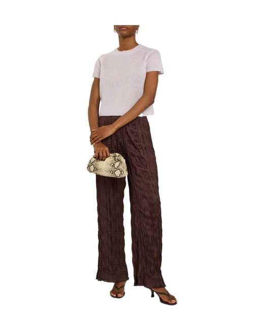 Staud Brown Pleated Trousers